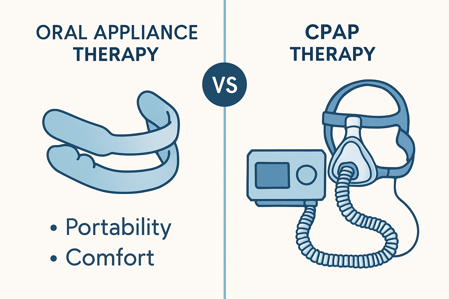 Oral appliance vs CPAP comparison