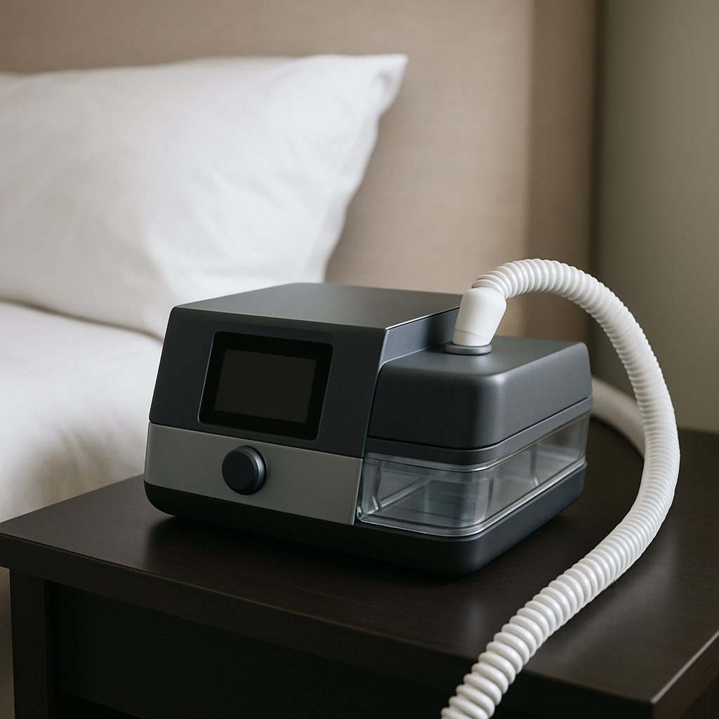 Modern CPAP machine for sleep apnea treatment